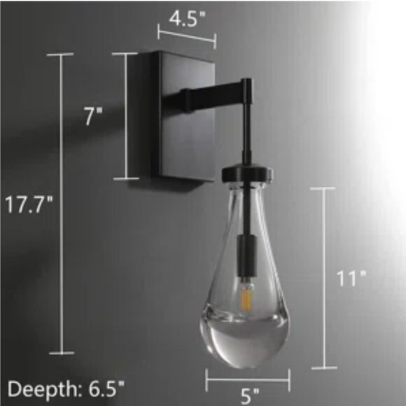 Raindrop Wall Sconce set of 2 - Picture 5 of 5